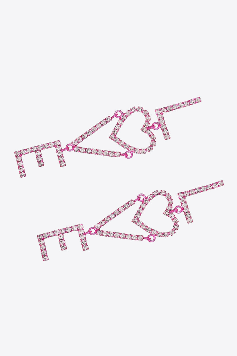 Phoebe Glass Stone Zinc Alloy Earrings