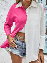 Juliet Two-Tone Contrast Drop Shoulder Shirt