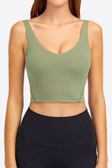 Bianca Deep V-Neck Crop Sports Bra