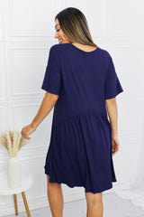 Alexandria Dropped Shoulder V-Neck Dress