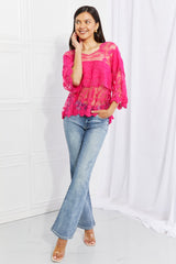 Johanne Full Size Lace Oasis Top