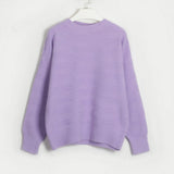 Kaiya Round Neck Dropped Shoulder Sweater