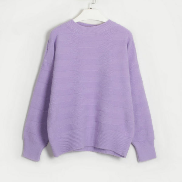 Kaiya Round Neck Dropped Shoulder Sweater