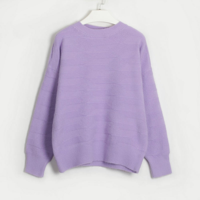 Kaiya Round Neck Dropped Shoulder Sweater