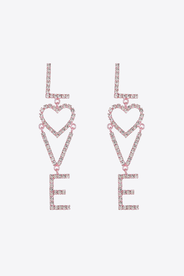 Phoebe Glass Stone Zinc Alloy Earrings
