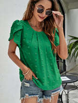 Evie Round Neck Petal Sleeve Top