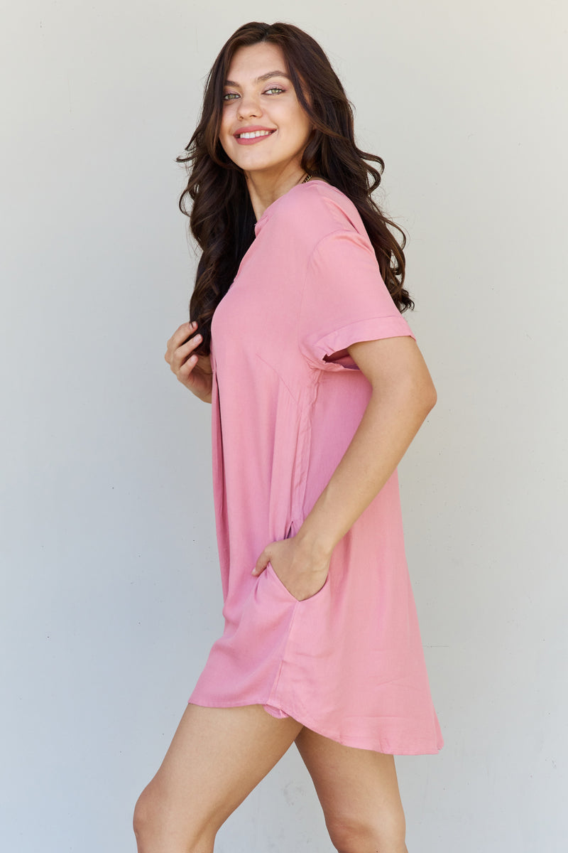 Stormi Lightweight Woven Shift Mini Dress