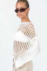 Florence Boat Neck Long Sleeve Cover Up