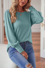 Amaris Round Neck Puff Sleeve T-Shirt