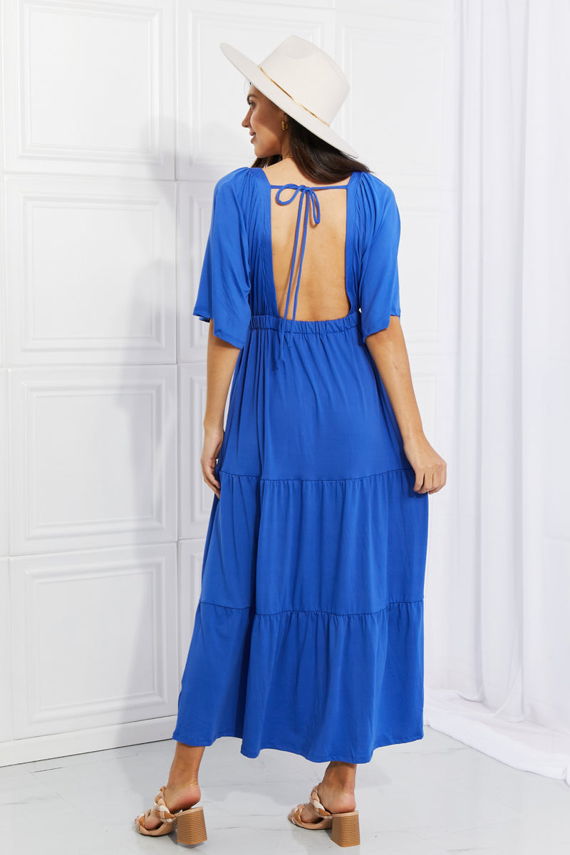 Abigail Flare Sleeve Tiered Maxi Dress