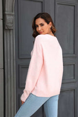 Teresa Round Neck Ribbed Long Sleeve Sweater