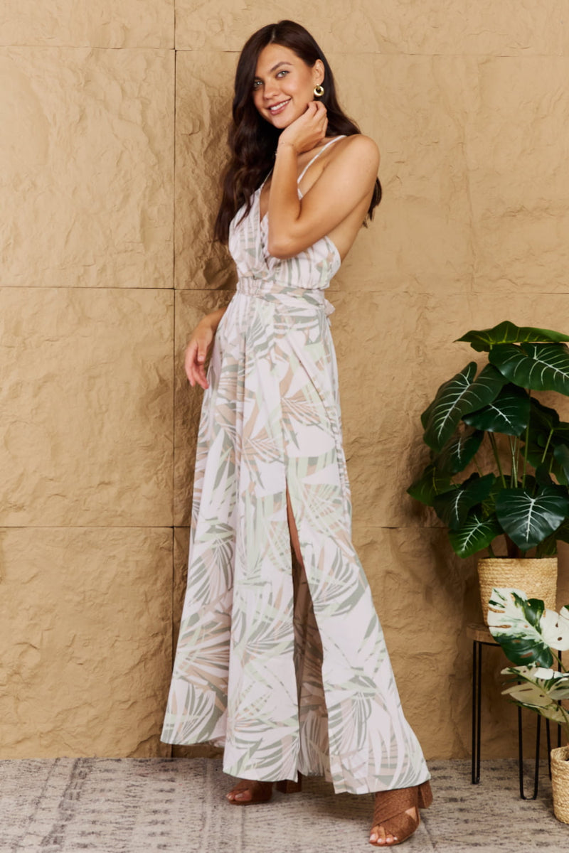 Zaylee Open Cross Back Maxi Dress