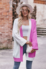 Trinity Open Front Dropped Shoulder Longline Cardigan