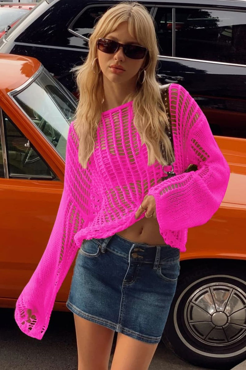 Florence Boat Neck Long Sleeve Cover Up
