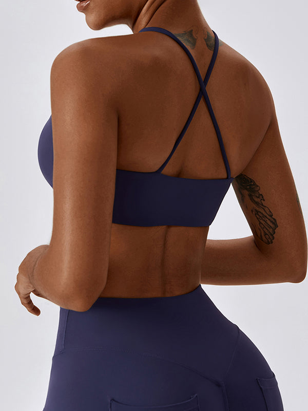 Willow Cropped Halter Neck Sports Bra