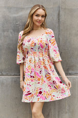 Cecelia Full Size Floral Print Mini Dress