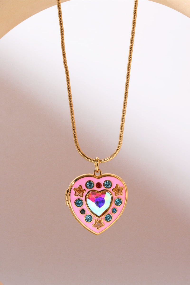 Paola Heart Box Pendant Necklace