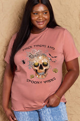 Adrianna Full Size THICK THIGHS AND SPOOKY VIBES Graphic Cotton T-Shirt