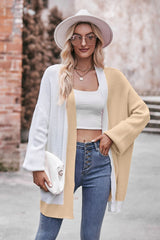 Trinity Open Front Dropped Shoulder Longline Cardigan