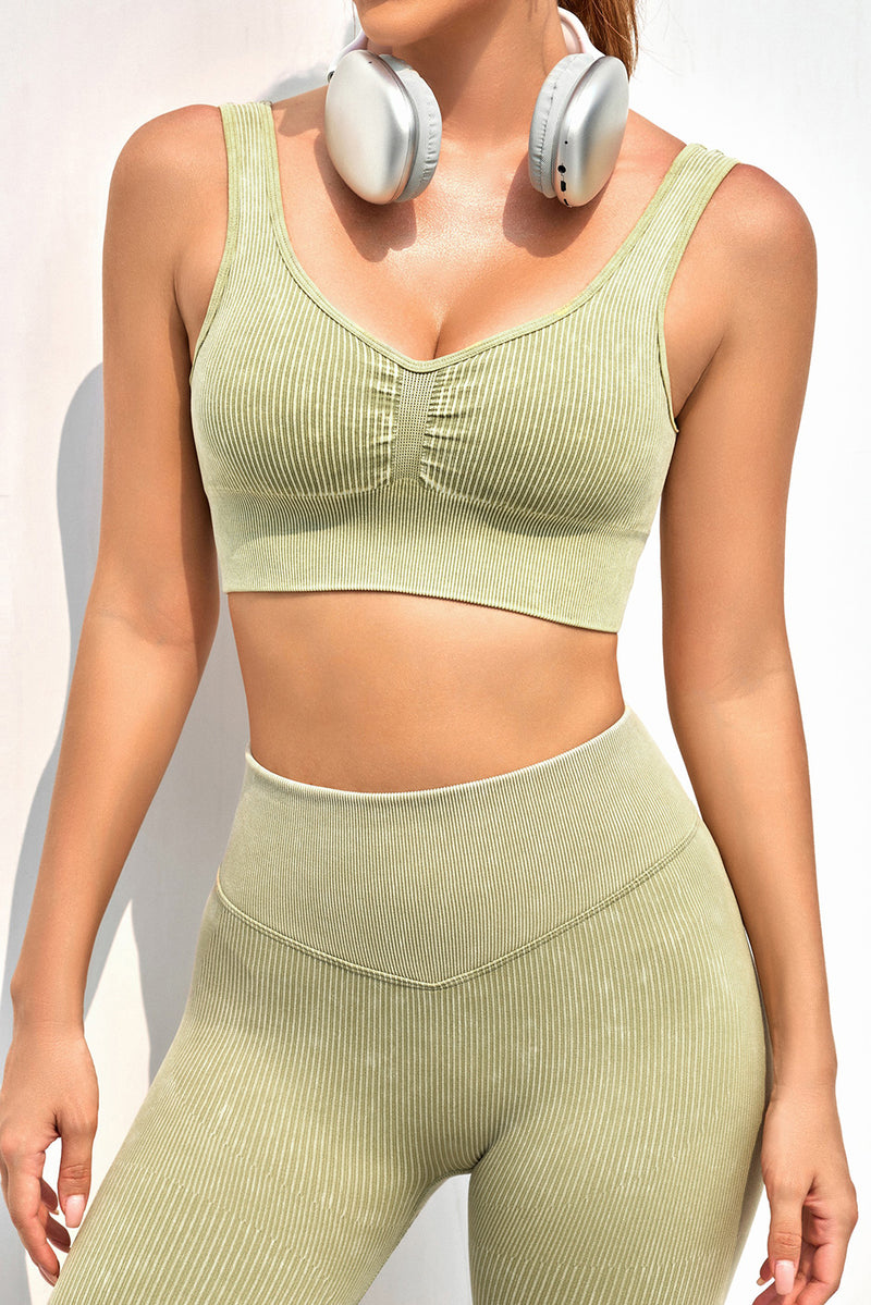 Lyric Ruched Wide Strap Sports Top