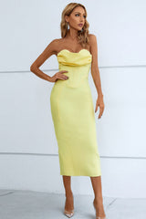 Artemis Seam Detail Strapless Sweetheart Neck Dress