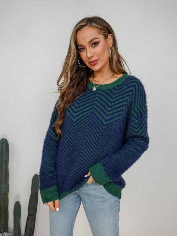 Leighton Round Neck Long Sleeve Sweater