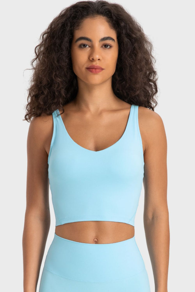 Bianca Deep V-Neck Crop Sports Bra