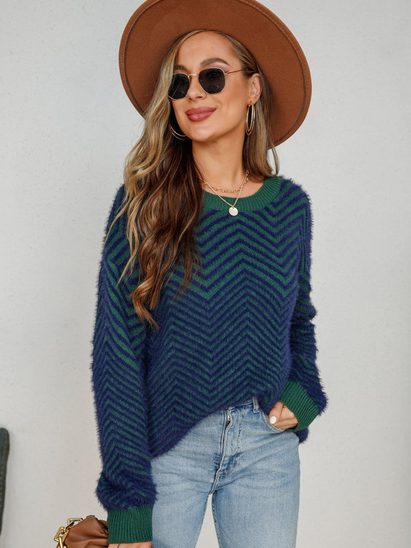 Leighton Round Neck Long Sleeve Sweater