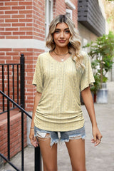 Lexi Flutter Sleeve Eyelet Gathered Detail Top