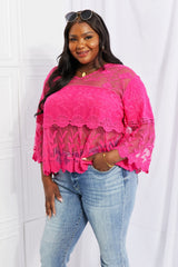 Johanne Full Size Lace Oasis Top