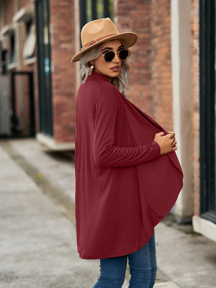 Veda Open Front Long Sleeve Cardigan