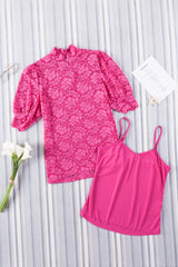 Bronwyn Scalloped Short Puff Sleeve Top
