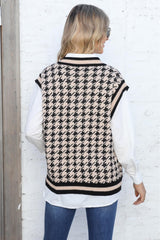 Aya Ribbed V-Neck Sleeveless Sweater