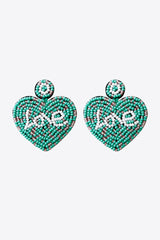 Emma Beaded Heart Earrings