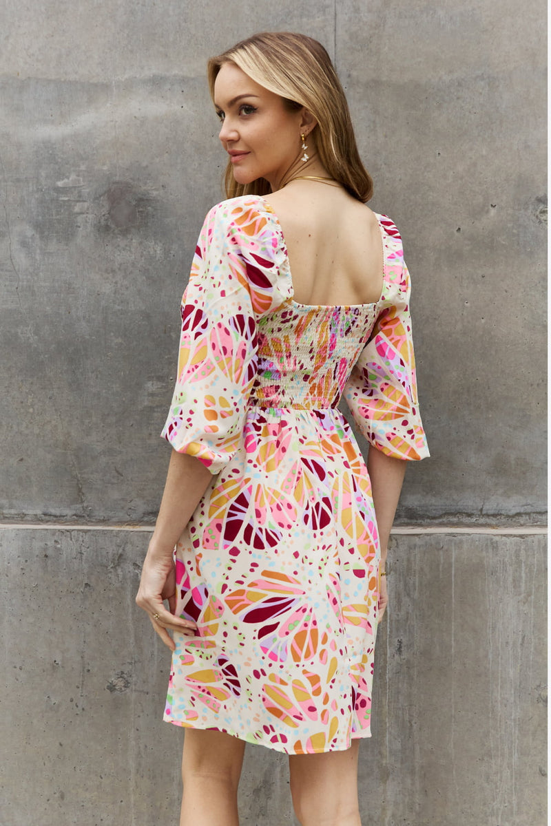Cecelia Full Size Floral Print Mini Dress