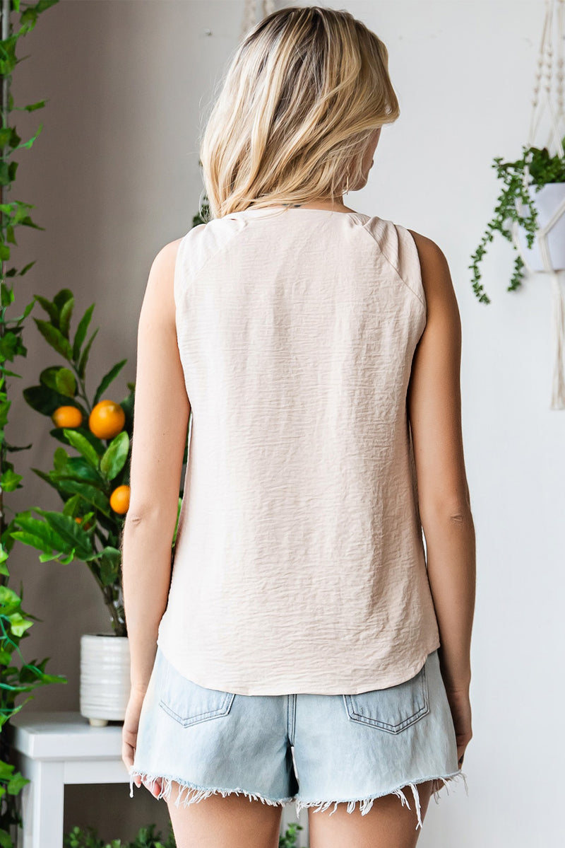 Celeste Knot Detail V-Neck Tank
