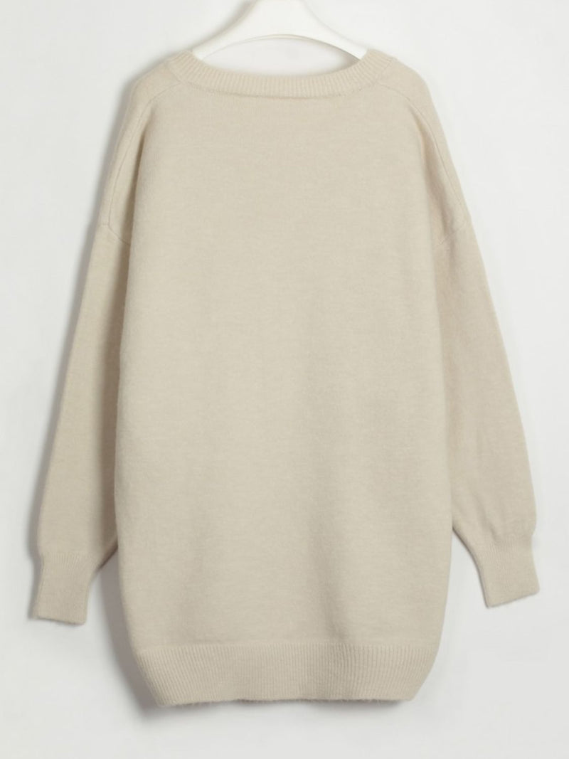 Miracle V-Neck Dropped Shoulder Sweater Dress