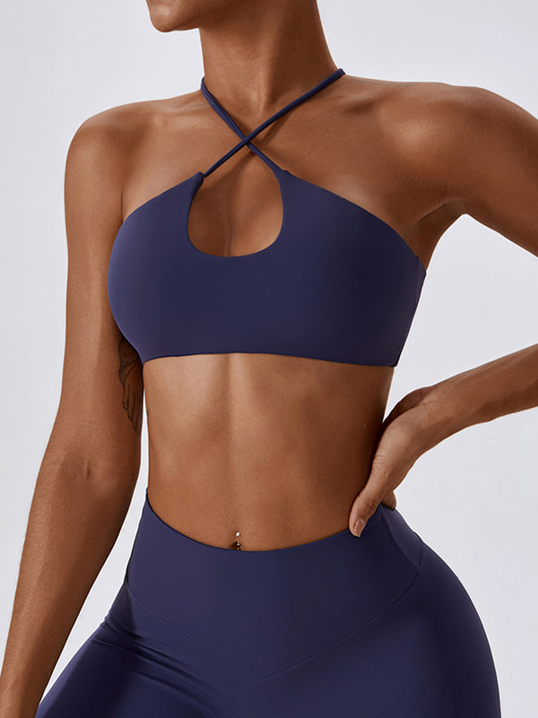Willow Cropped Halter Neck Sports Bra