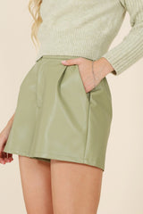 Ginna Vegan leather shorts