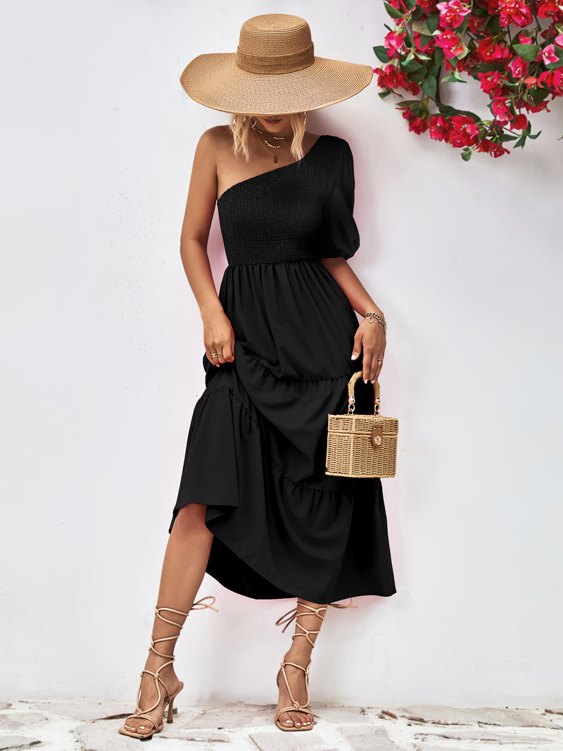 Malaya One-Shoulder Midi Dress