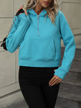 Selena Zip-Up Raglan Sleeve Hoodie with Pocket