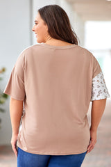Lucy Plus Size Leopard V-Neck T-Shirt