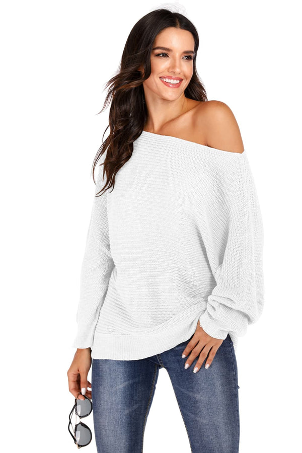 Amoura One Shoulder Dolman Sleeve Sweater
