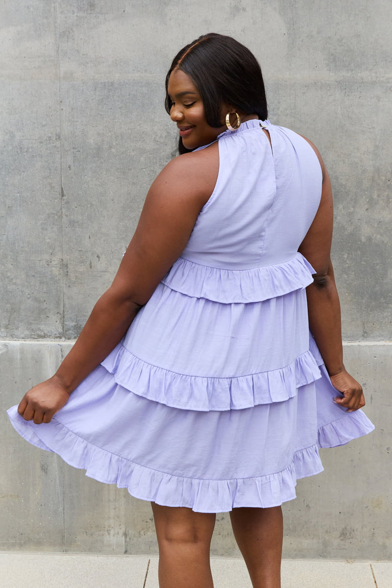 Mabel Full Size Relaxed Baby Doll Halter Dress