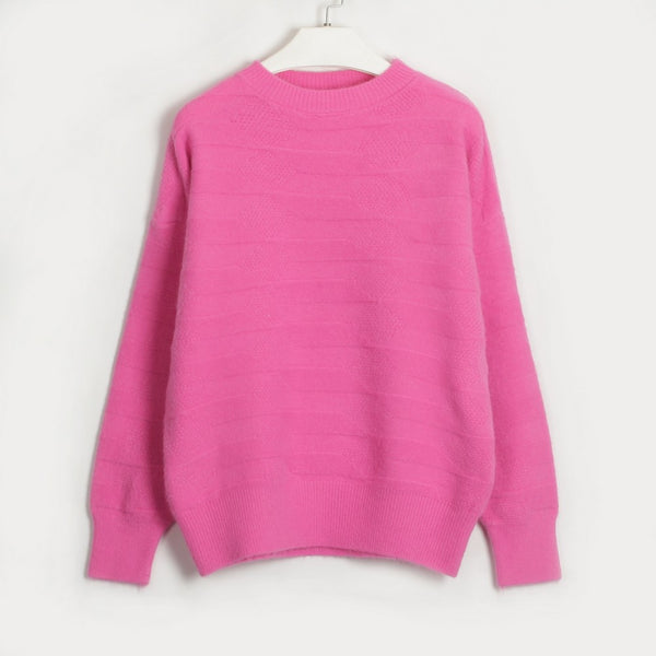 Kaiya Round Neck Dropped Shoulder Sweater