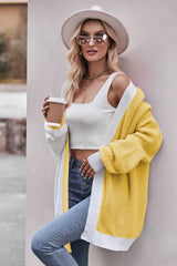Trinity Open Front Dropped Shoulder Longline Cardigan