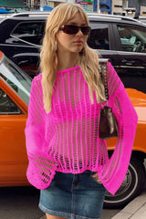 Florence Boat Neck Long Sleeve Cover Up