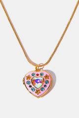 Paola Heart Box Pendant Necklace