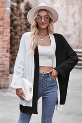 Trinity Open Front Dropped Shoulder Longline Cardigan