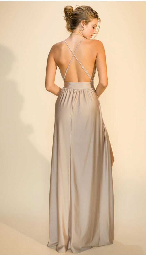 Helen Maxi Dress Nude